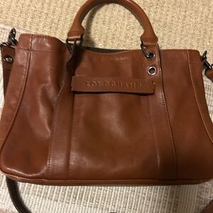 Longchamp Brown Leather Shoulder Bag